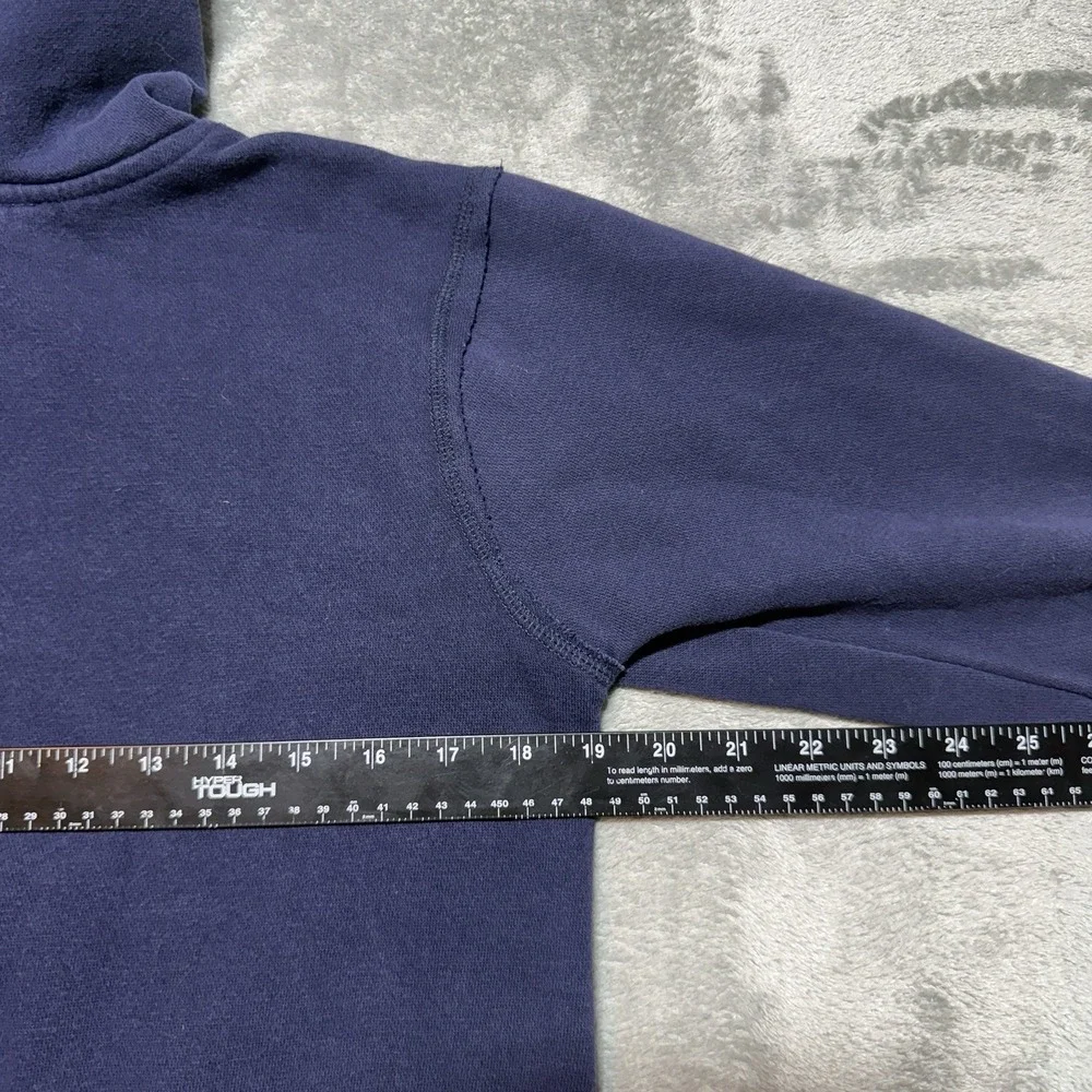 New England Patriots Youth XL 14 Hoodie Distressed Blue Faded Y2K NFL - Picture 9 of 10